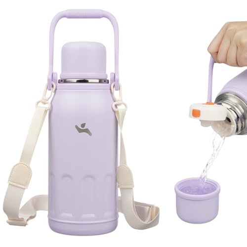 Image of Konokyo 40oz Thermos for Cold Drinks, Insulated Water Bottle, Purple