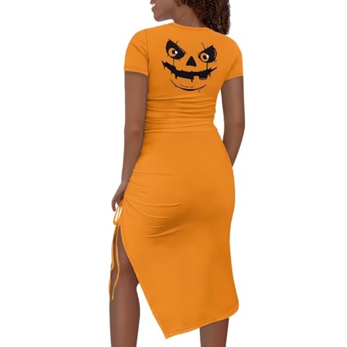 Image of Short Sleeve Dress for Women,Sexy Bodycon Dress,Plus Size Slit Dress,String Design s-4xl