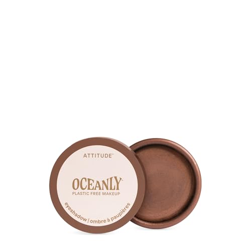 ATTITUDE Oceanly Eyeshadow, EWG Verified, Single Shimmer Cream Eyeshadow, Plastic-Free, Vegan Beauty and Makeup, Cinnamon Stick, 0.16 Fl Oz by ATTITUDE - Used condition - US$19.75