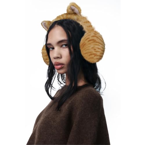 TINAYAUE Cat Ear Muffs Cute Winter Plush Earmuffs for Kids Adults Student Outdoor Warm Cycling Skiing Windproof Ear Warmer3