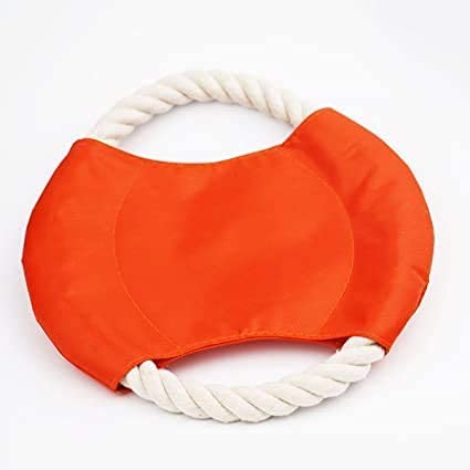 RvPaws Non-Toxic Eco-Friendly Interactive Frisbee Pet Dog Toy Flying Discs with Teeth Cleaning Rope for Puppy - Color May Vary (B09J27K9H7) Amazon Price History, Amazon Price Tracker