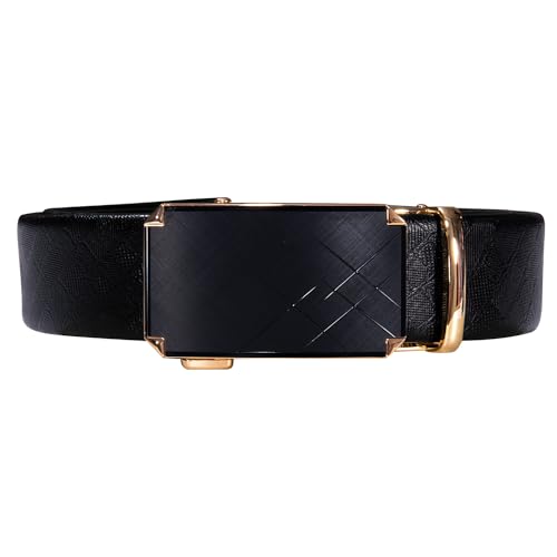 Image of Dubulle Men's Ratchet Belt Gold /Black /Red /Green /Blue /White Automatic Buckle Business Casual Belt Gift - Adjustable Fit