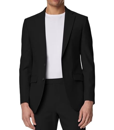 Mens Suit Slim Fit 2 Piece Tuxedo Suits for Men Dress Blazer Jacket Pants Tie Set Prom Homecoming Wedding Outfit