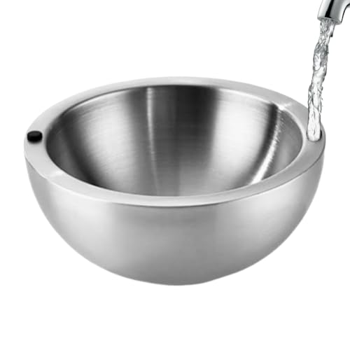 Kaxenig Cuenco De Acero Inoxidable Para Ensalada | Fuente Para Fiestas Aislada De Doble Pared | Bol Enfriador Para Salsas | Para Alimentos Calientes y Fríos, Salsas, Ensalada y Aperitivos