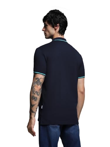 Image of Jack & Jones Men's Yellow Polo Collar Slim Fit T-Shirt