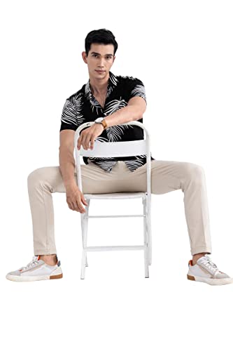 Image of Venisa Men's Cotton Blended Printed Casual Shirt