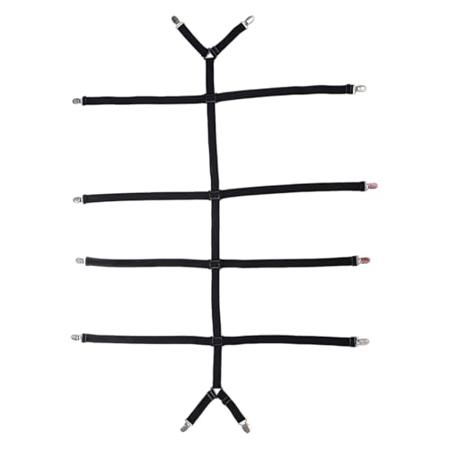ZYOMVUN Tendeur de Drap Ajustable, Housse Attache Drap Housse élastiques pour draps avec Clips métalliques Tendeurs de draps, Évite Le Glissement et Les...