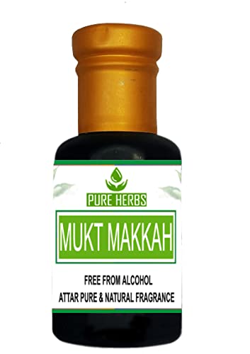 Pure Herbs MUKT Makkah Attar sans alcool pour unisexe, convient pour les fêtes et les utilisations quotidiennes, parfum 10 ml