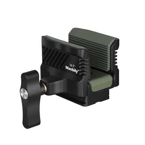 Manbily U-7 Shooting Saddle for Hunting Tripod, Aluminum Alloy Universal Rest Head Clamp Mount, Arca-Swiss Compatibility Base for monopod, Green