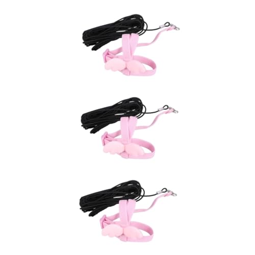 BESPORTBLE 3pcs Pet Harness Parrot Harness Parrot Pulling Rope Bird Toys for Parakeets