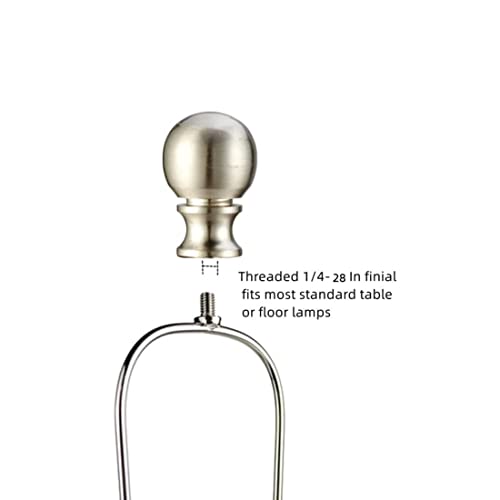 Lamp Finials 2 Pcs Lamp Shades Finials Cap Knob Lamp Decoration For Lamp Harp Holder, Brushed Nickel. #TOP6
