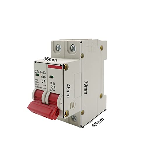 Mini disjoncteur C45N type C rail 35mm capacité 6KA 400V