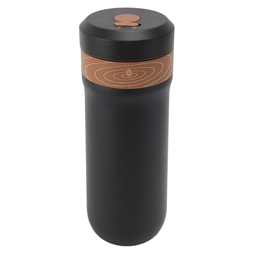 ZJchao Stainless Steel French Press Coffee Mug Double Layer Insulation 4 Layer Filter Mesh Portable Coffee Maker Insulated Cup