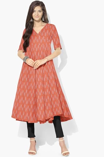 Image of Cotton Pochampally ikat unstitched blouse, Kurthi, long frock fabric material for women (1 meter, 2 meters & 3 meters)