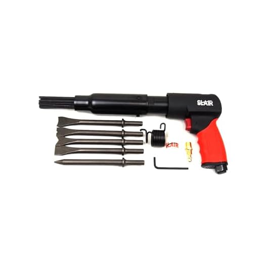 Pistol Air Pneumatic Needle Scaler Hammer Chisel 5000BPM 19 Needles 5 Chisels Remove Paint Rust Welding