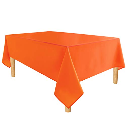 Hiasan Pumpkin Orange Tablecloth For Rectangle Tables - Waterproof And Spillproof Washable Fabric Table Cloth For Dining Room Kitchen Party, 60 X 120 Inch #TOP1