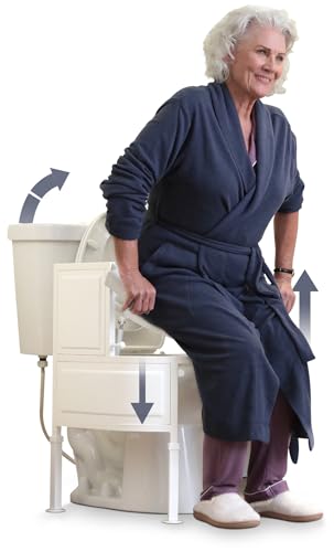 S3 Sit to Stand Uplifter Bathroom Toilet Chair FDA Registered – 2 Way Hydraulics Gently Lowers & Raises Up to 350lbs – Adjustable Weight & Height – Stay Independent & Reduce Falls - Fully Assembled