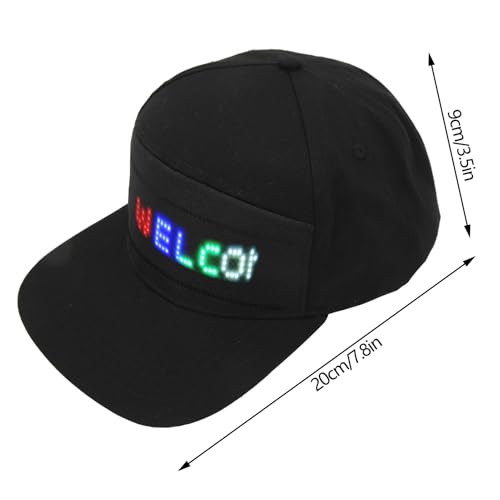 Casquette LED de contrôle par application Bluetooth pour ados - 3