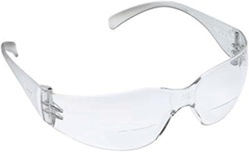 3M Virtua Reader, 1.5 gafas de seguridad bifocales, lentes de policarbonato transparentes antivaho que absorben los rayos UV, rango de visión