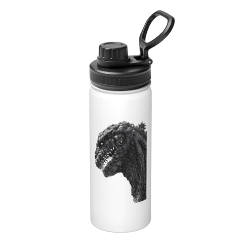 ゴジラ 怪獣王 魔法瓶 水筒 スポーツウォーターカップ スポーツボトル 直飲み ステンレス マグ ボトル 大容量 ポータブル こぼれ防止 持ち手付き 真空断熱 持ち運びが簡単 保温保冷 アウトドア 登山 自転車 遠足 男女兼用 18oz