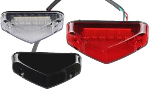 Feu arrière moto universel compact multifonction stop et éclairage de plaque - 3