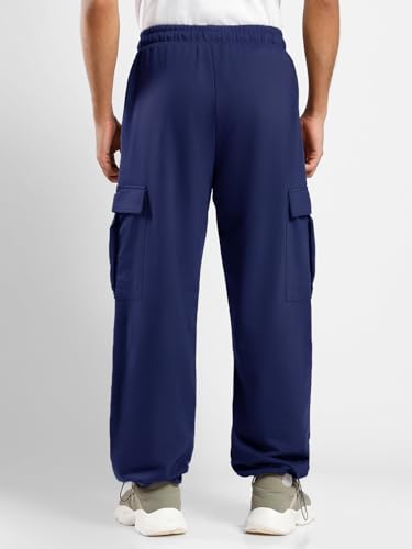 Image of Nobero Joggers for Men | Oversized Fit | Elasticated Waist with Drawcord | Soft & Breathable Fabric | Loose Track Pants | Casual & Streetwear