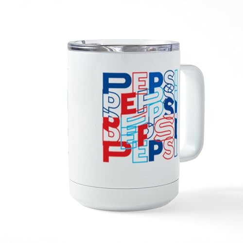 Taza de viaje aislada de acero inoxidable 15 oz Pepsi miniatura 7