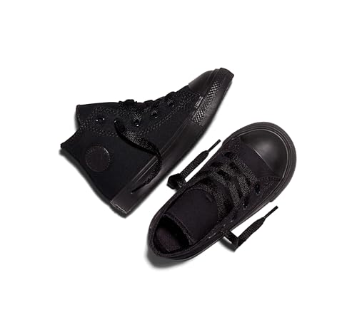 Image of Converse Toddlers Chuck Taylor All Star Sp Hi Inf Black Monoch Basketball Shoe 3 Kids US