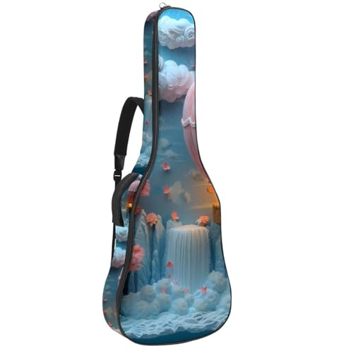 Sac de transport pour guitare acoustique 101,6 cm imperméable à motif montgolfière