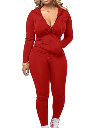 Mrskoala Two Piece Outfits for Women Jogger Sets Workout SweatSuits