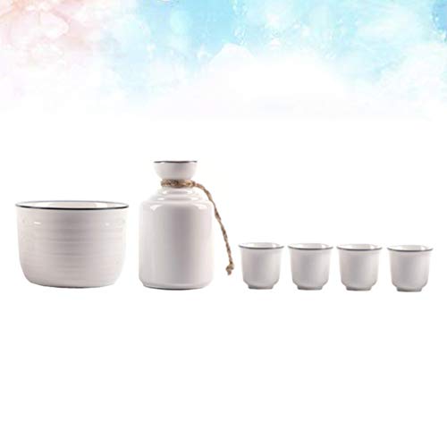 Conjunto de 1 xícara de saquê japonês Amosfun tradicional cerâmica de porcelana cerâmica, artesanato