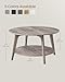 VASAGLE MAEZO Collection - Round Coffee Table, 2-Tier Center Table with Storage, Tapered Legs, Curved Transitions, 31.5 Dia. x 17.7 H Inches, Easy Assembly, for Living Room, Heather Greige ULCT243K02