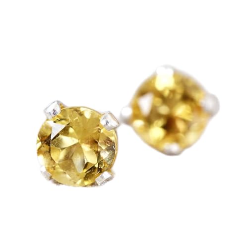 Puces d'oreilles en citrine naturelle pour illuminer le style minimaliste quotidien