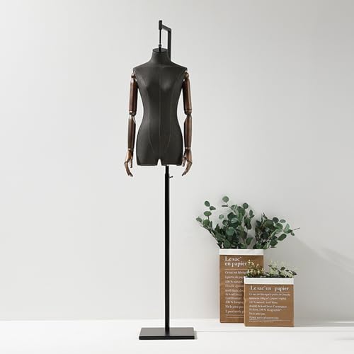 Maniquí de costura giratorio 360 con brazos de madera para diseño de moda