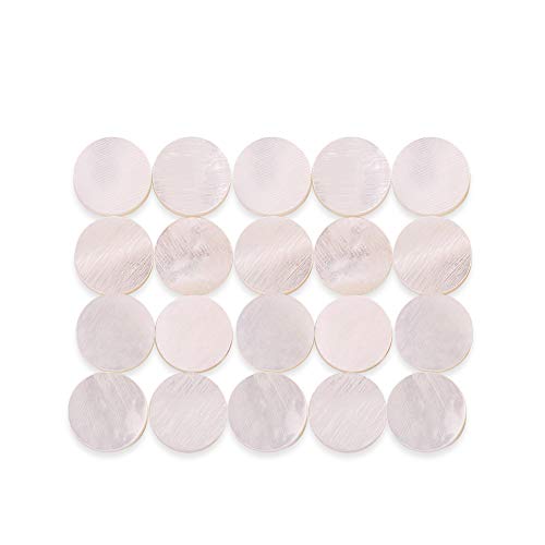 White Pearl Shell Dot Inlays 6mm Fretboard Inlay Dots White Mother of Pearl Shell Dot Fret Inlay for Guitar Fingerboard(Sell 20)