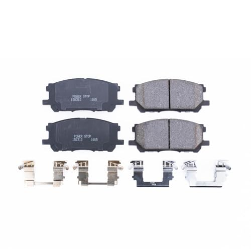 Image of PowerStop Front Brake Pads for Lexus RX330 2004-06 |RX350 2007-09 |RX400h 2006-08 |Toyota Highlander 2006-07 - Z17 Ceramic Brake Pads with Installation Hardware, 17-1005