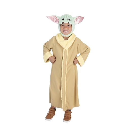 Image of STAR WARS Toddler Grogu Costume, Officially Licensed Mandalorian Toddler Yoda Halloween Costume for Boys