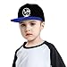 OCALL Beach Palm Trees Flat Brim Hat Boys Girls Fashion Hip Hop Adjustable Flat Bill Hat Blue