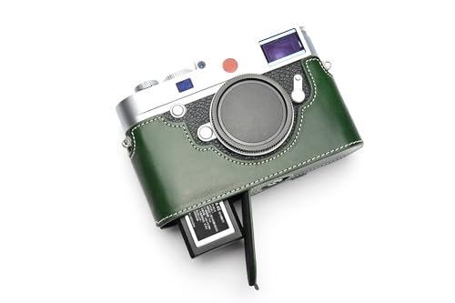 Housse moitié caméra pour Leica M10 étui cuir véritable vert