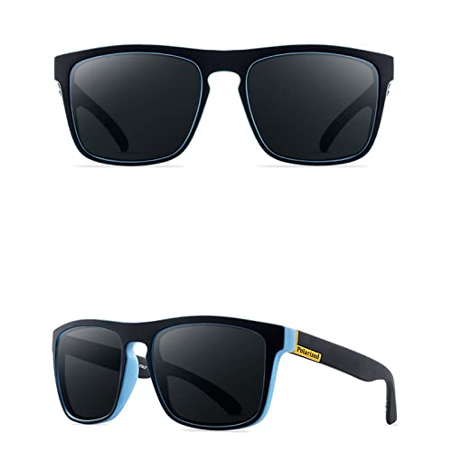 Verres de soleil pour hommes polarisés miroir carré design élégant