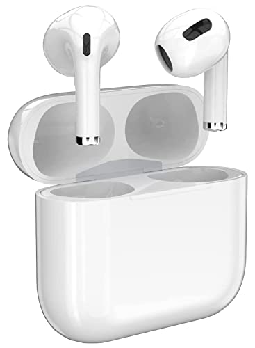 IPX7 impermeable 5.1 Bluetooth Hi-Fi estéreo sonido auriculares inalámbricos con micrófono, 30H Playtime auriculares Bluetooth con funda de carga rápida para Airp/iPhone Cover