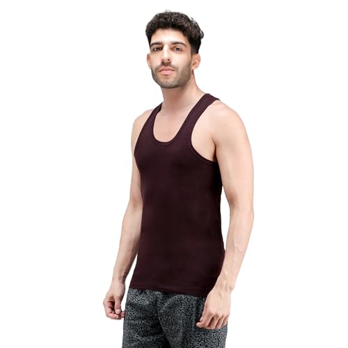 Image of Amul Comfy Men's Vest | Round Neck | Breathable Lightweight Innerwear | Moisture Wicking | Soft Feel | Pack of 3 | Color May Vary