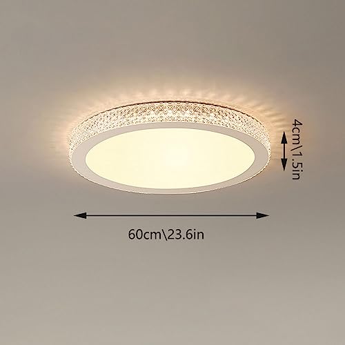 Plafonnier LED dimmable 60cm avec télécommande pour salon et cuisine - 6