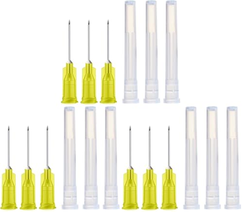 Image of 100Pack 30Ga 1 /2 Inch Sterile Disposable Injection Needle with Cap for Scientific and Industrial Lab Dispensing Needl Accessories (30Ga) (Pack of 3)