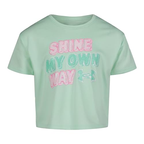 Image of Under Armour Girls Girls Short Sleeve Shirt, Crewneck, Lightweight and Breathable Athletic-t-Shirts