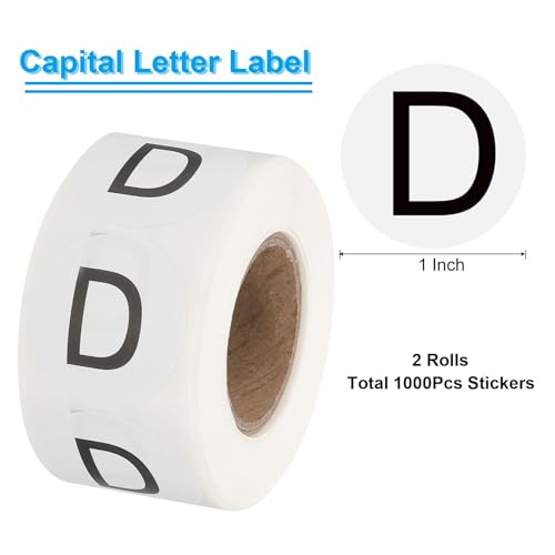 Étiquettes d'inventaire autocollantes 2,5 cm - Repérage par lettres majuscules - 2
