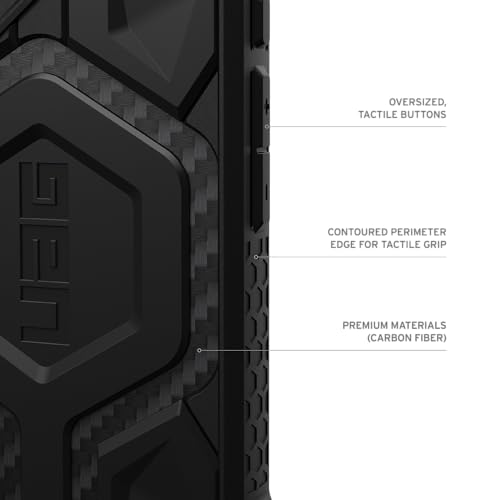 Image of Urban Armor Gear UAG Monarch Pro Magnetic Compatible, Premium Rugged Protective Case /Cover Designed for iPhone 16 (6.1-Inch) (2024), (Military Drop Tested) - Carbon Fiber