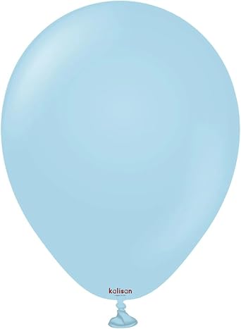 Kalisan Blue 12in Plain Latex Balloon Pack of 5 - Birthday - Children