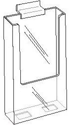 Clear-Ad - LHW-Z141 - Acrylic Slat Wall Mount Flyer Holder 4 x 9 with Z-Bar - Perfect for Brochures, Envelopes, Letterheads, Booklets, Journals, Pack of 4