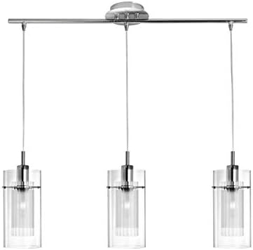 Duo 1 3 Light Kitchen Island Pendant Shade Colour: Clear Glass